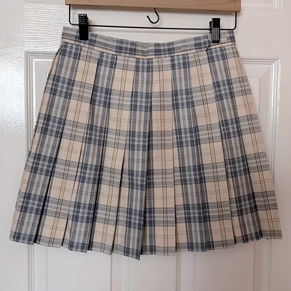 Japanese High School Uniform Plaid Skirt XL Waist 28-29 - Picture 3 of 6